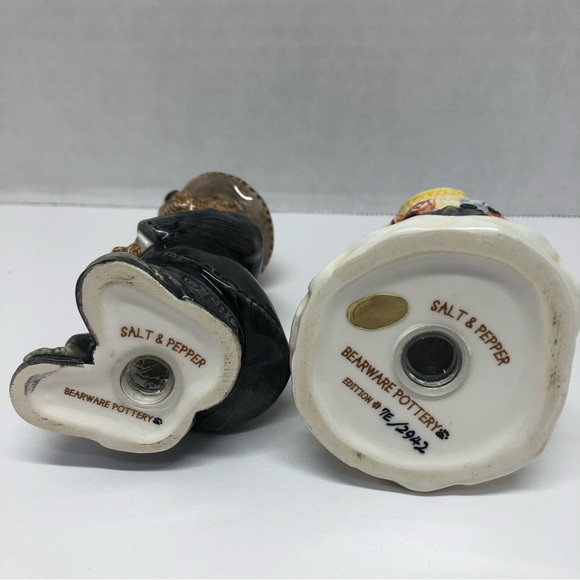 VTG Bearware Pottery Bride Groom Salt Snd Pepper Shakers Edition# 7E/ 2942 TBC98 - Picture 5 of 9